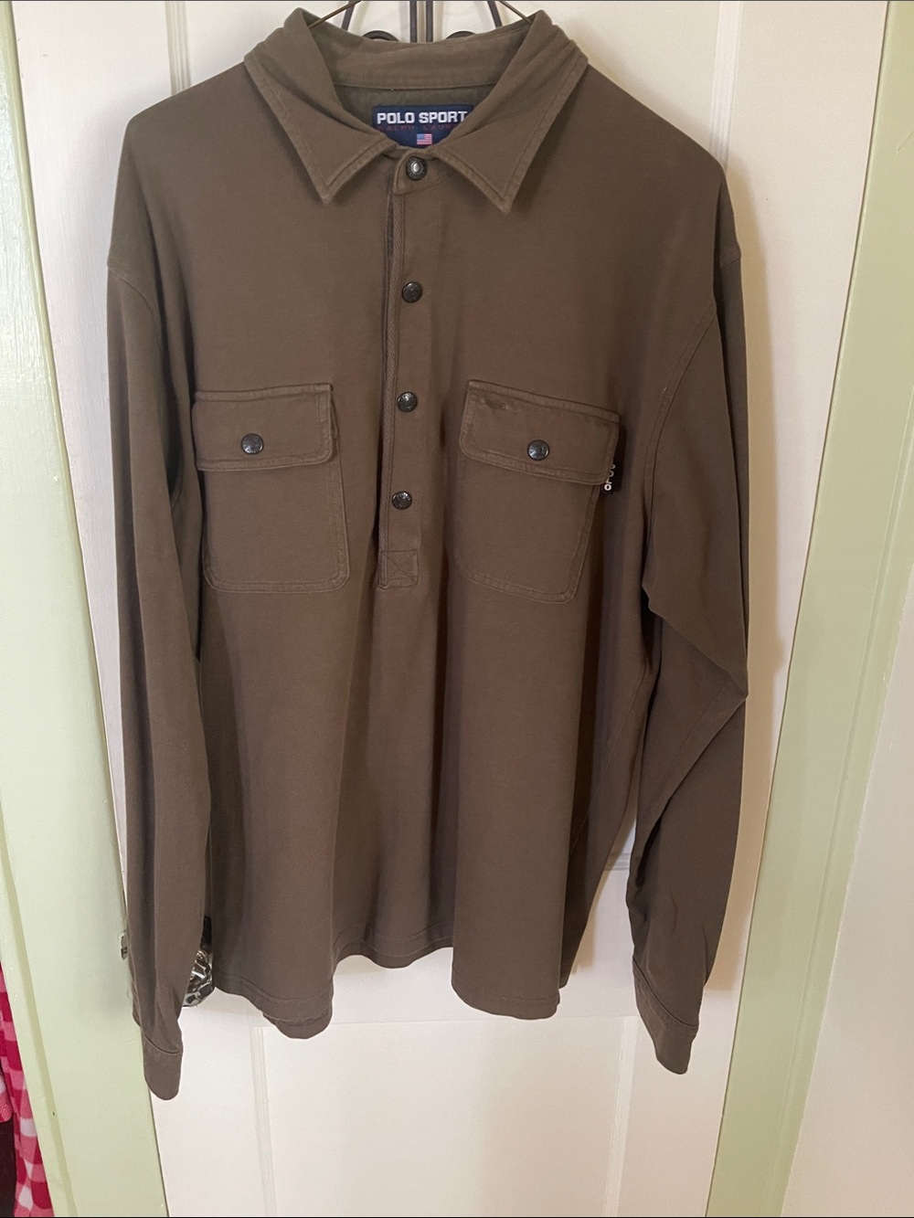 Polo by Ralph Lauren Men's Long Sleeve Polo Shirt Brown